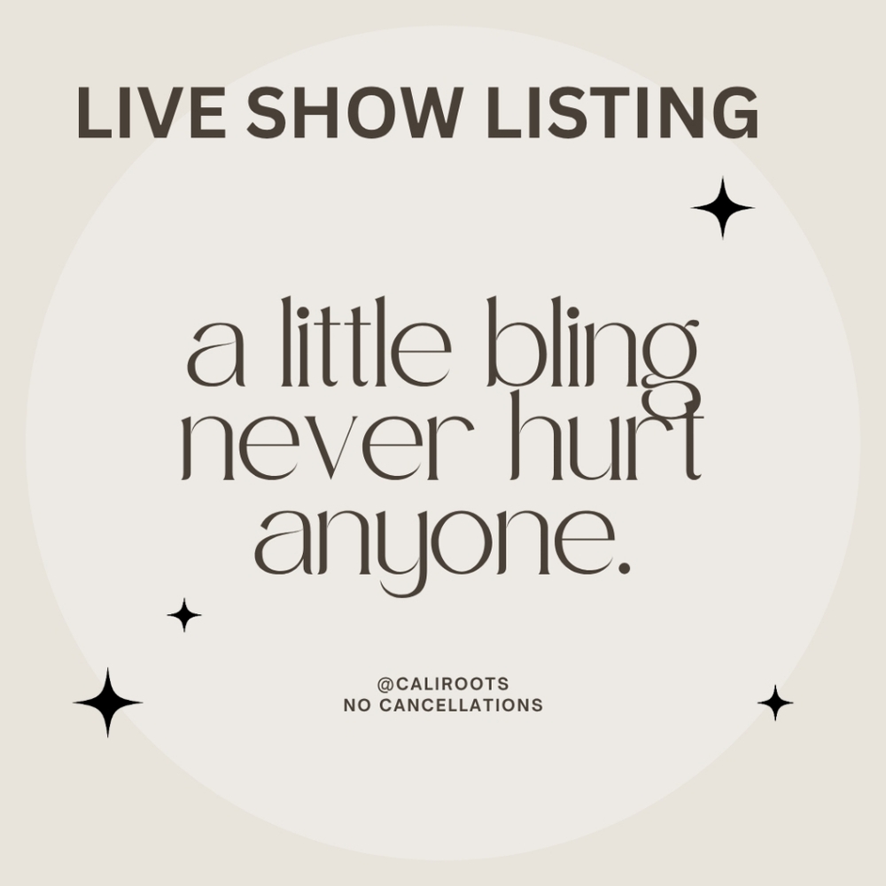 LIVE SHOW LISTING -Stylish Bling Accessory